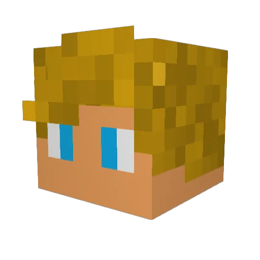BananaDictator29 Minecraft avatar head, 3D render