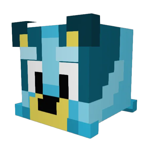 BananaDinosaur Minecraft avatar head, 3D render
