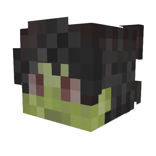 BananaFarsh Minecraft avatar head, 3D render