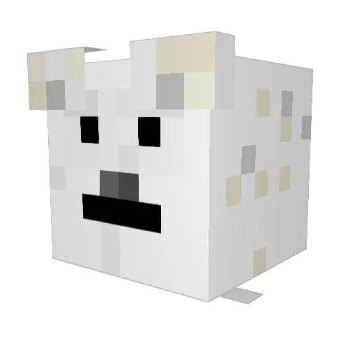 BananaFruity Minecraft avatar head, 3D render