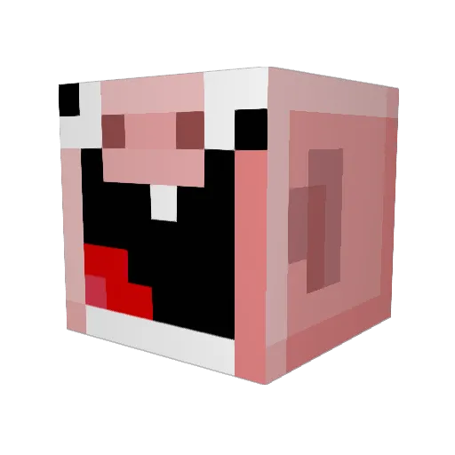 BananaHeadYT Minecraft avatar head, 3D render