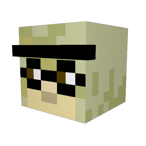 BananaKingBob11 Minecraft avatar head, 3D render