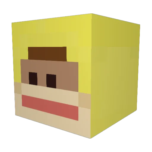 BananaMan5655 Minecraft avatar head, 3D render