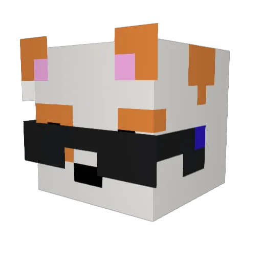 BananaMirk Minecraft avatar head, 3D render
