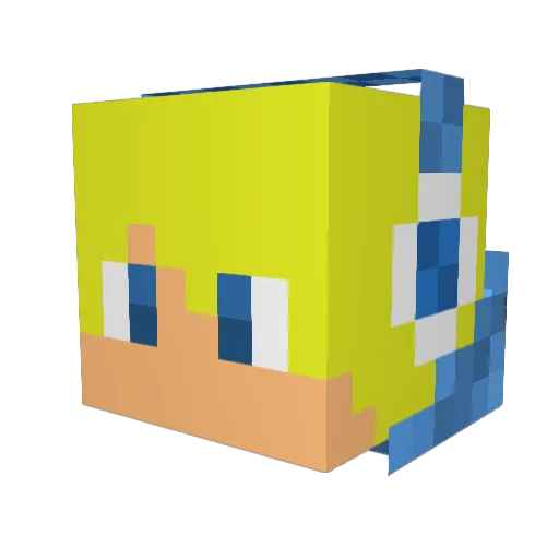 BananaMonkey13 Minecraft avatar head, 3D render