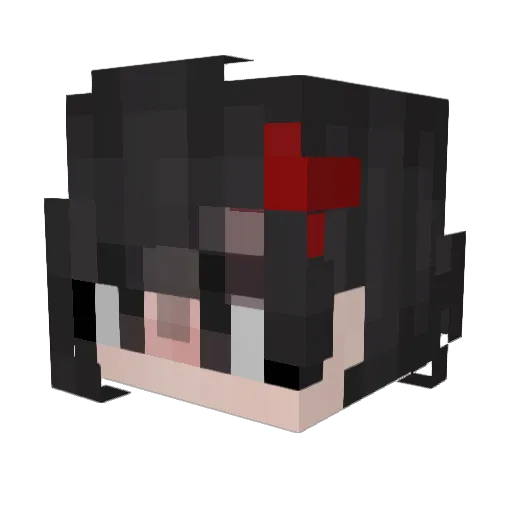 BananaOF Minecraft avatar head, 3D render