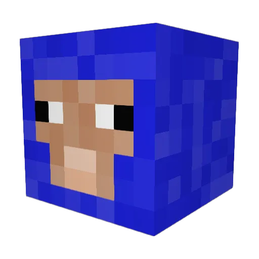 BananaOctopus Minecraft avatar head, 3D render