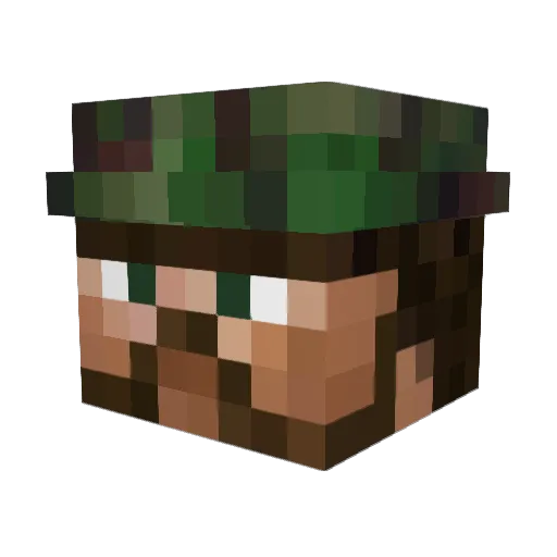 BananaOnSTEROIDS Minecraft avatar head, 3D render