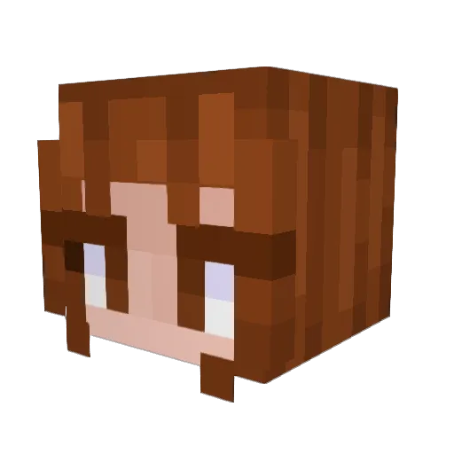 BananaPoopCake Minecraft avatar head, 3D render