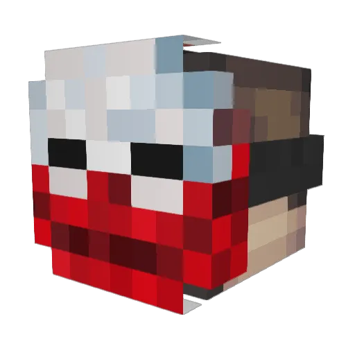 BananaPvP Minecraft avatar head, 3D render