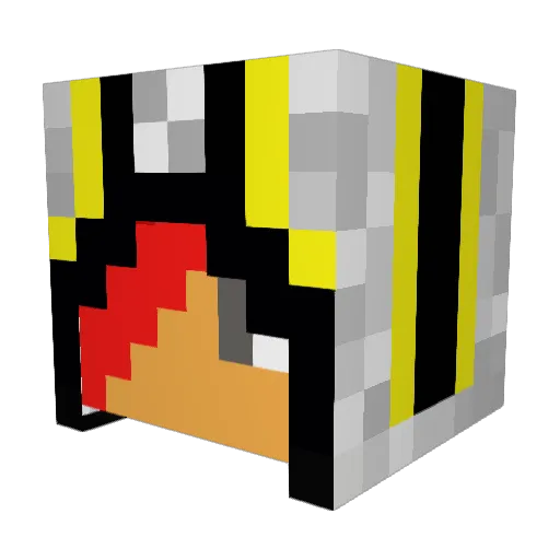BananaShama Minecraft avatar head, 3D render