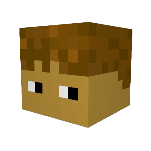 BananaSimons Minecraft avatar head, 3D render