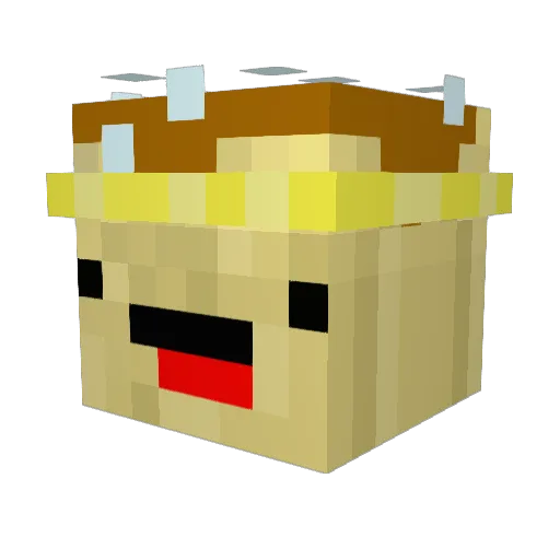Minecraft-Avatar von BananaSplitGuy: Kopf als 3D-Render
