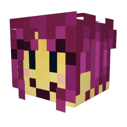 BananaSpoiler Minecraft avatar head, 3D render