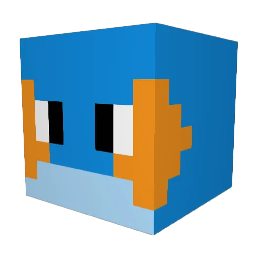 BananaSpritzee Minecraft avatar head, 3D render