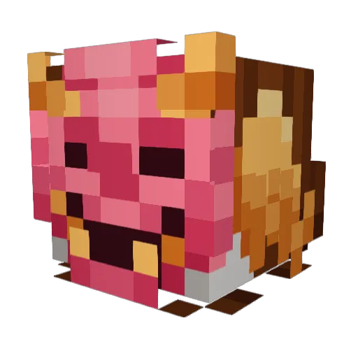 BananaSquadGurl Minecraft avatar head, 3D render