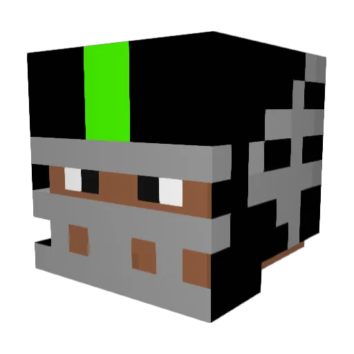 BananaWoo Minecraft avatar head, 3D render