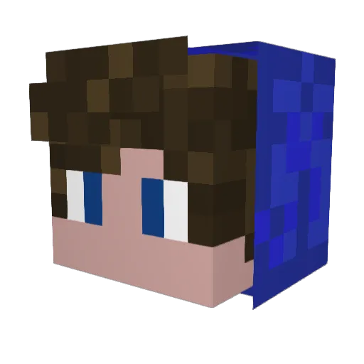 Banana_Azul Minecraft avatar head, 3D render