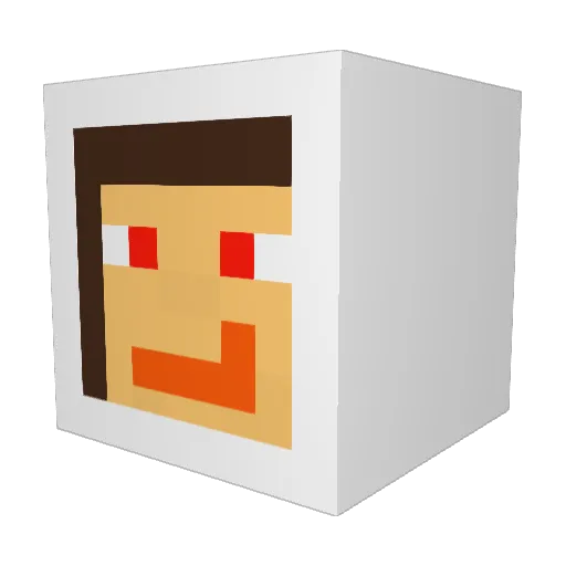 Banana_Bread_003 Minecraft avatar head, 3D render