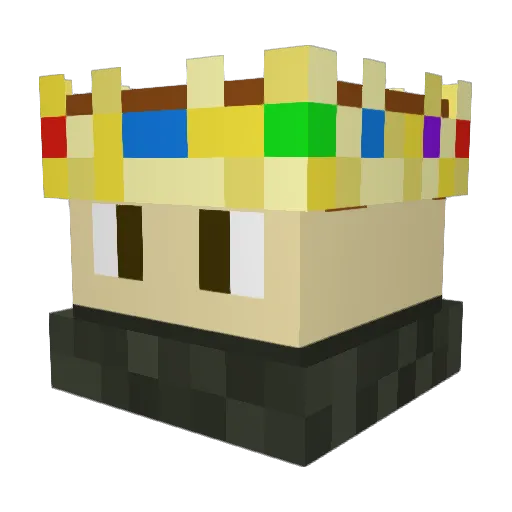 Banana_Knight_ Minecraft avatar head, 3D render