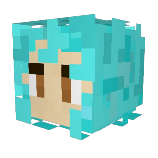 Banana_Ralts Minecraft avatar head, 3D render