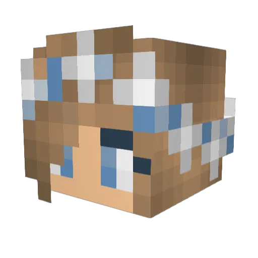 Bananaaah Minecraft avatar head, 3D render