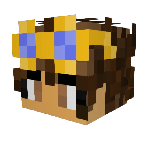Bananaboyhappy Minecraft avatar head, 3D render