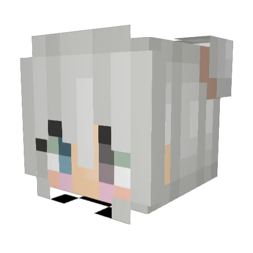 Bananachocolat Minecraft avatar head, 3D render