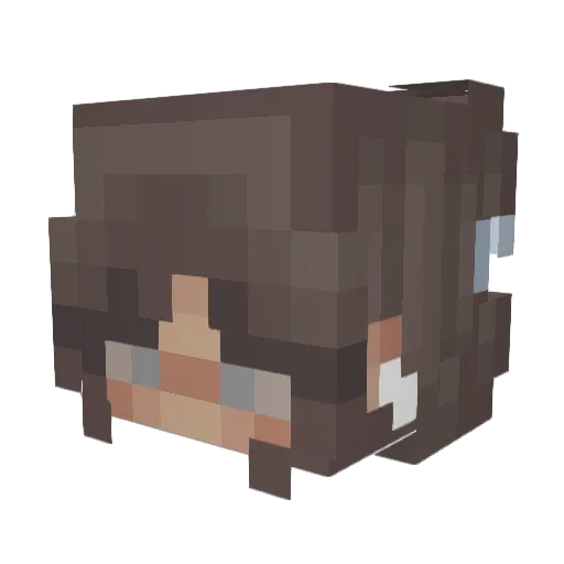 Bananaface19 Minecraft avatar head, 3D render