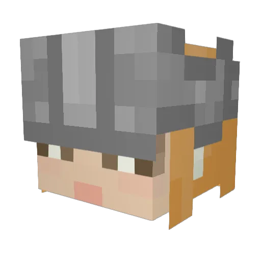 Bananalicia Minecraft avatar head, 3D render