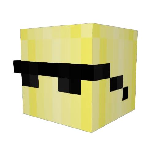 Bananana3000 Minecraft avatar head, 3D render