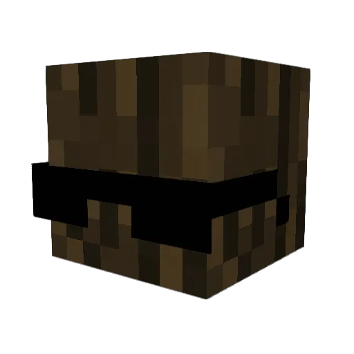 Bananaplopp Minecraft avatar head, 3D render