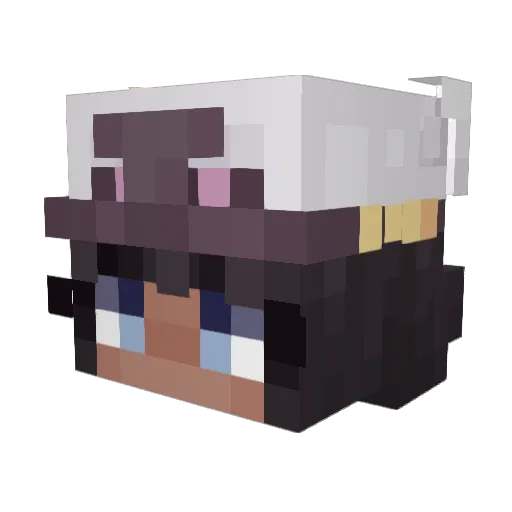 Bananase Minecraft avatar head, 3D render
