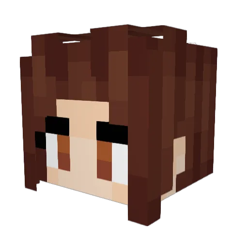 Bananawaffless Minecraft avatar head, 3D render