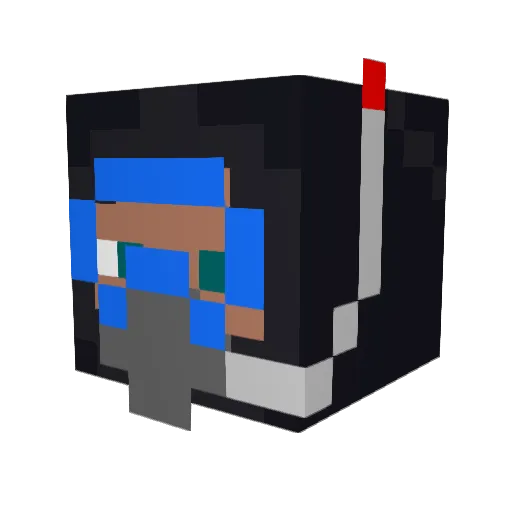 Banane9 Minecraft avatar head, 3D render