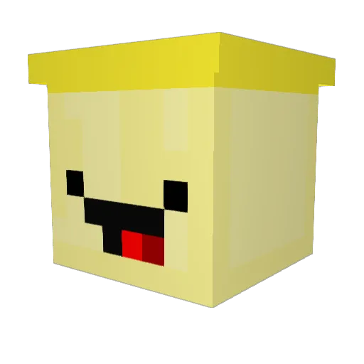Banane_008 Minecraft avatar head, 3D render