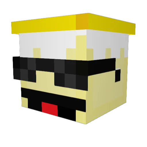 Banane_88 Minecraft avatar head, 3D render