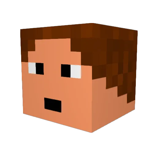 BananenKonig Minecraft avatar head, 3D render