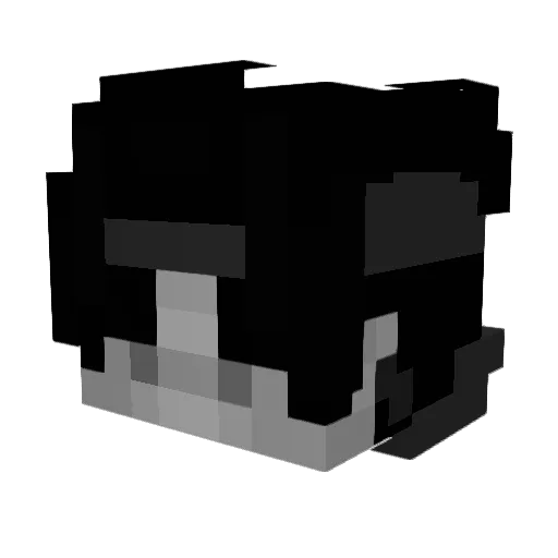 Bananenbaendiger Minecraft avatar head, 3D render