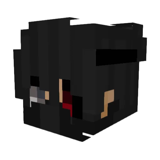 Bananenfragen Minecraft avatar head, 3D render
