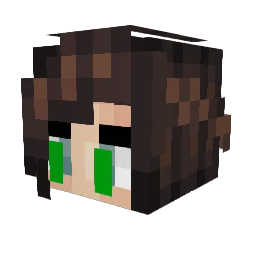 Bananepw Minecraft avatar head, 3D render
