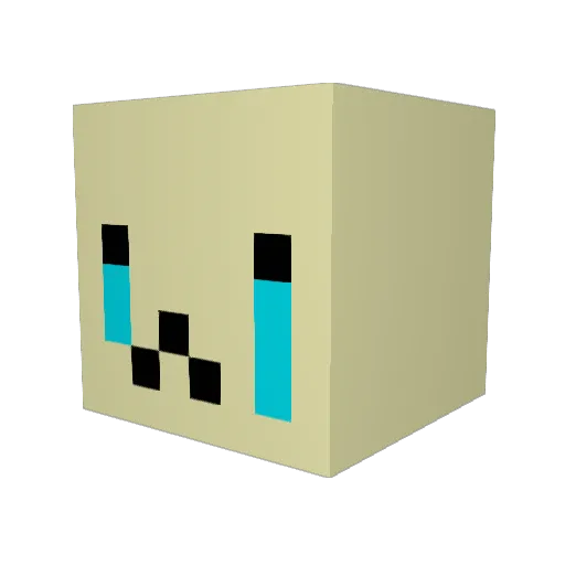 Bananess Minecraft avatar head, 3D render