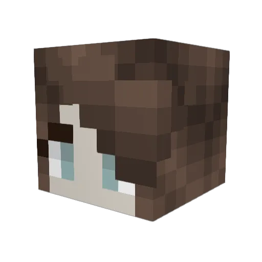 Bananitooo Minecraft avatar head, 3D render