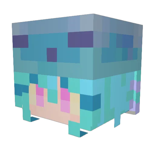 Bananmedis Minecraft avatar head, 3D render
