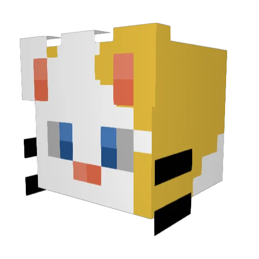 BanannaMochi Minecraft avatar head, 3D render