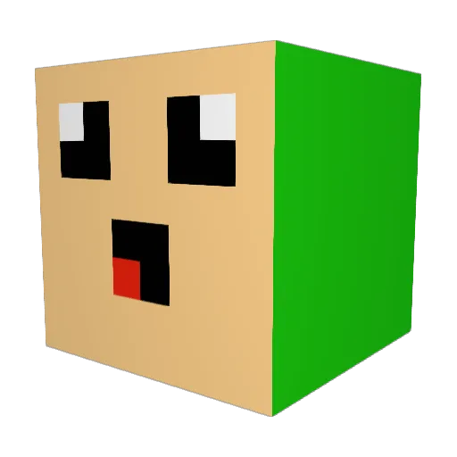 Bananquben Minecraft avatar head, 3D render