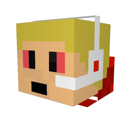 Banans556 Minecraft avatar head, 3D render