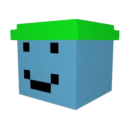 Banantage123 Minecraft avatar head, 3D render