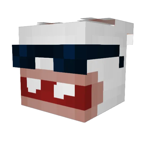 Banasman212 Minecraft avatar head, 3D render