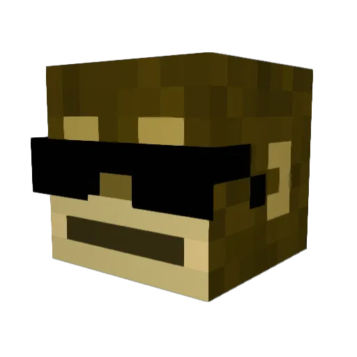 Banati Minecraft avatar head, 3D render